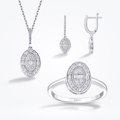 0.91 Karat Pırlanta Baget Set