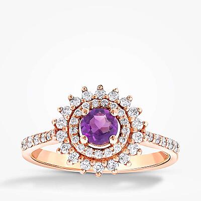 2.43 Karat Pırlanta Ametist Set - 2