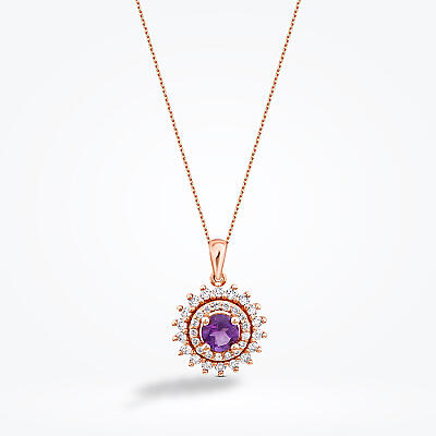 2.43 Karat Pırlanta Ametist Set - 3