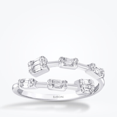 0.81 Karat Pırlanta Baget Set - 2