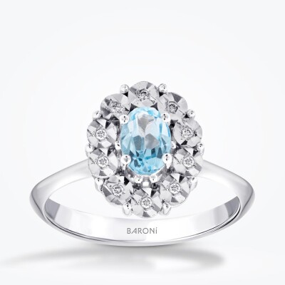 2.40 Karat Pırlanta Blue Topaz Set - 4