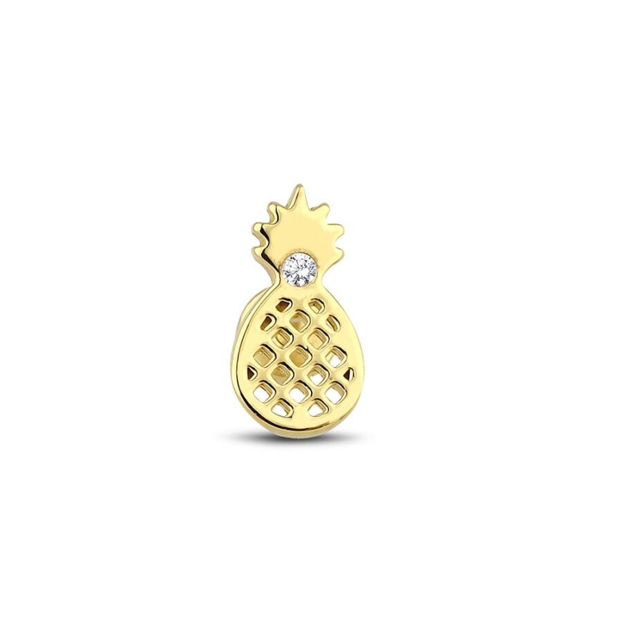 Altın Ananas Tragus Küpe