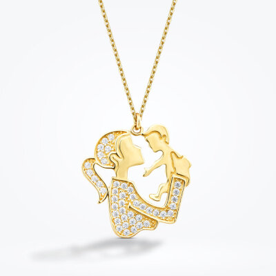 Altın Anne Sevgisi Kolye - 2