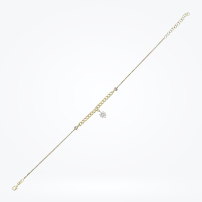 Altın Baget Çiçek Halhal - 1