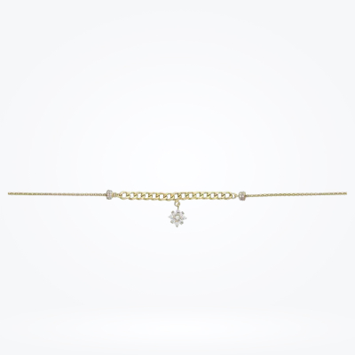 Altın Baget Çiçek Halhal - Baroni Diamond (1)