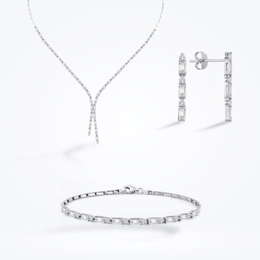 Altın Baget Düğün Seti - Baroni Diamond