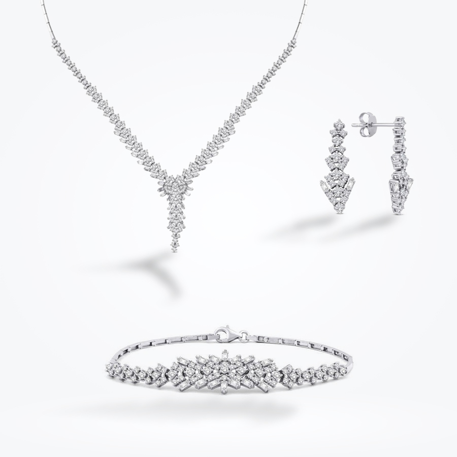 Altın Baget Düğün Seti - Baroni Diamond