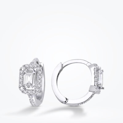 Altın Baget Halka Küpe - 1