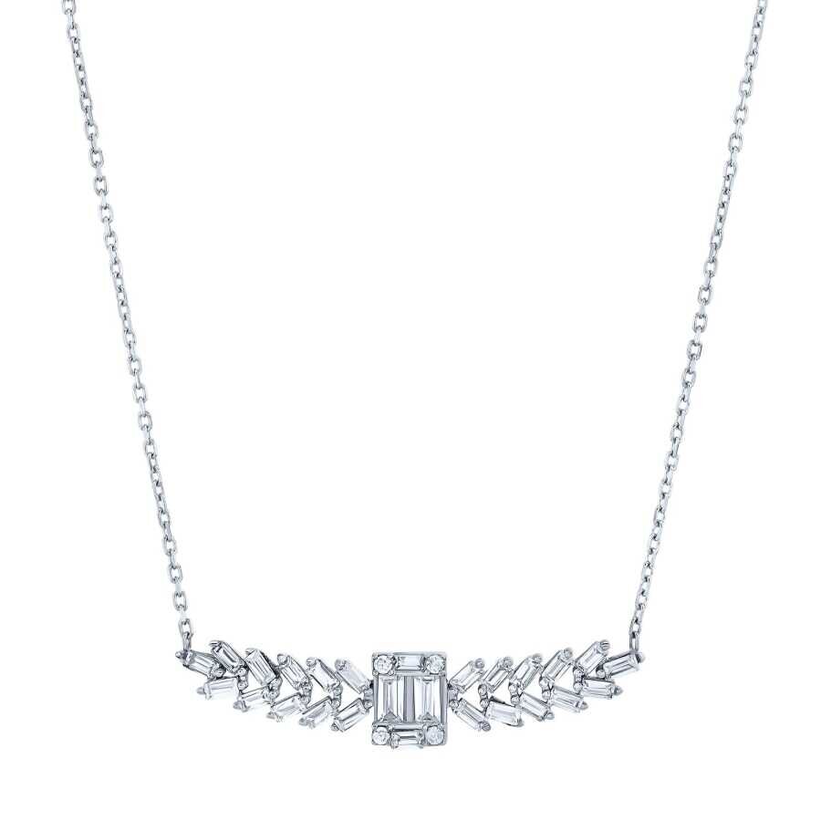 Altın Baget Kolye - Baroni Diamond