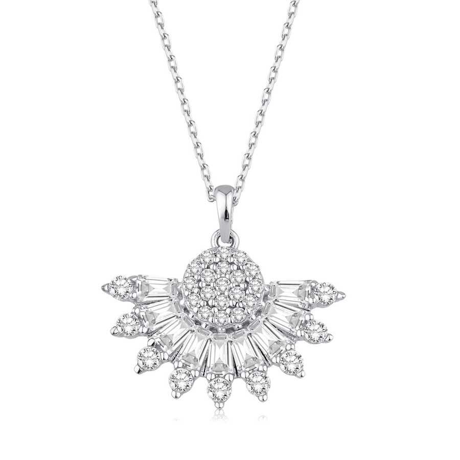 Altın Baget Kolye - Baroni Diamond
