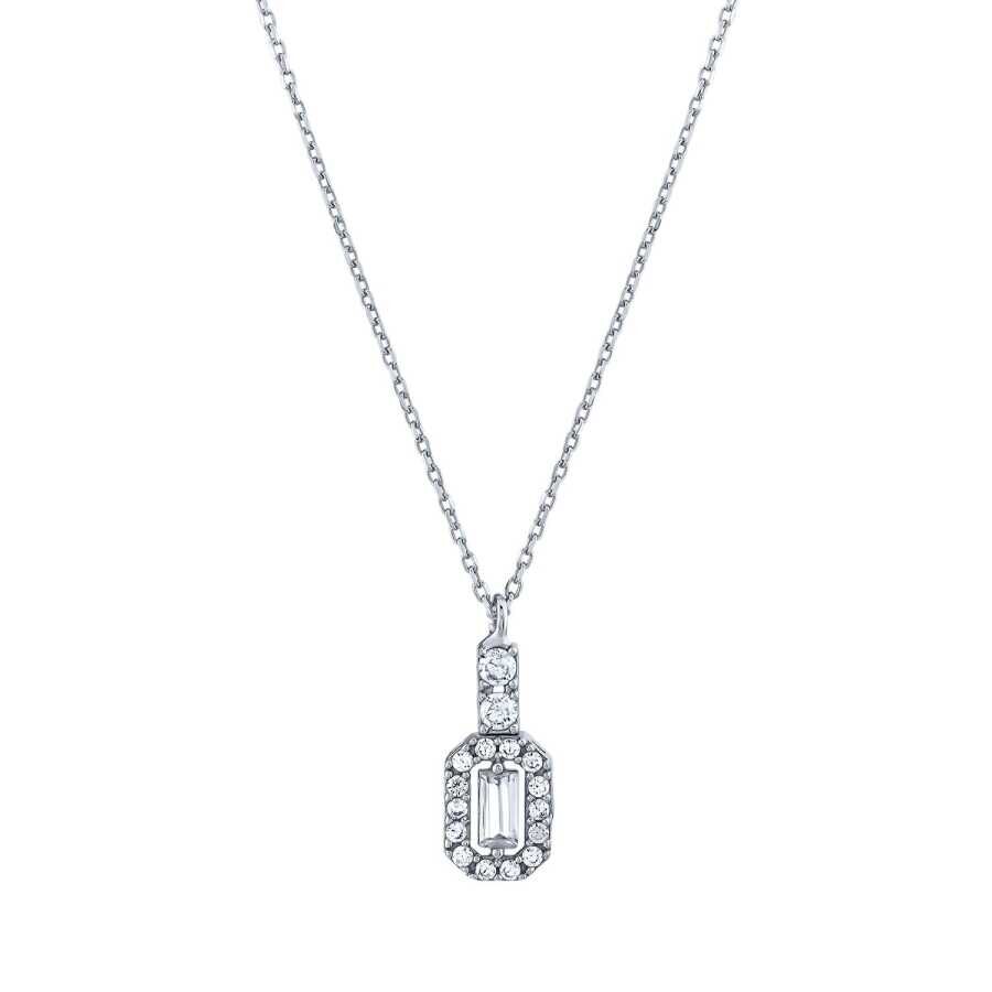 Altın Baget Kolye - Baroni Diamond