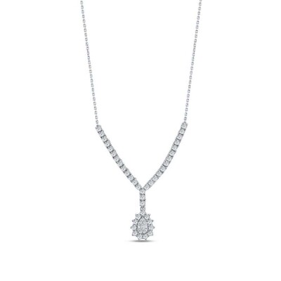 Altın Baget Kolye - Baroni Diamond