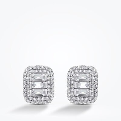 Altın Baget Küpe - Baroni Diamond (1)