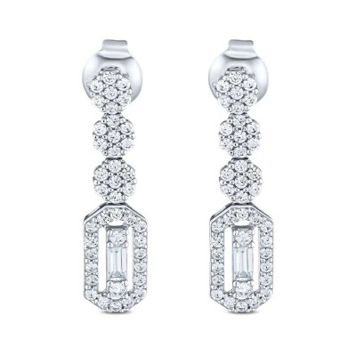 Altın Baget Küpe - Baroni Diamond