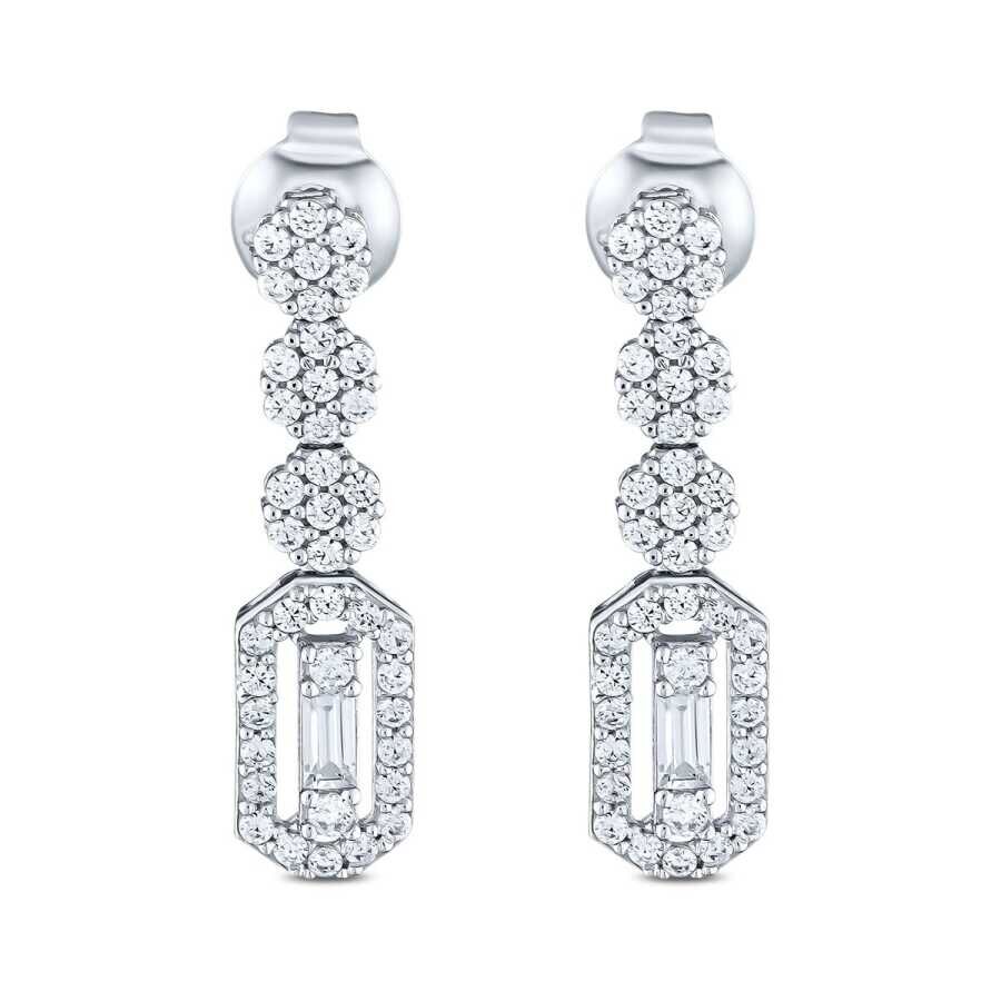 Altın Baget Küpe - Baroni Diamond