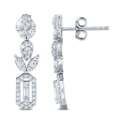 Altın Baget Küpe - Baroni Diamond (1)