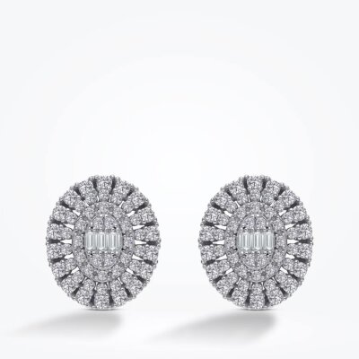 Altın Baget Küpe - Baroni Diamond (1)