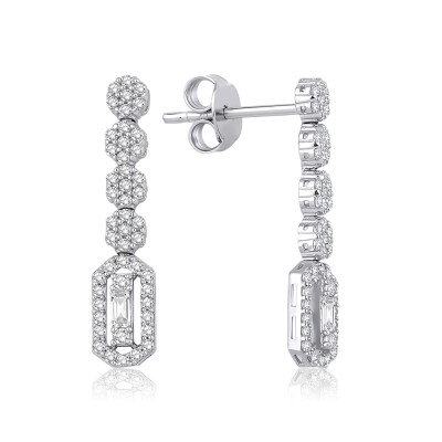 Altın Baget Küpe - Baroni Diamond (1)