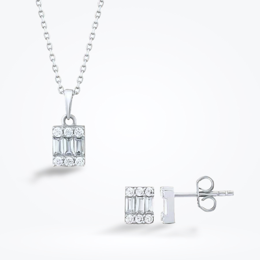 Altın Baget Set - Baroni Diamond