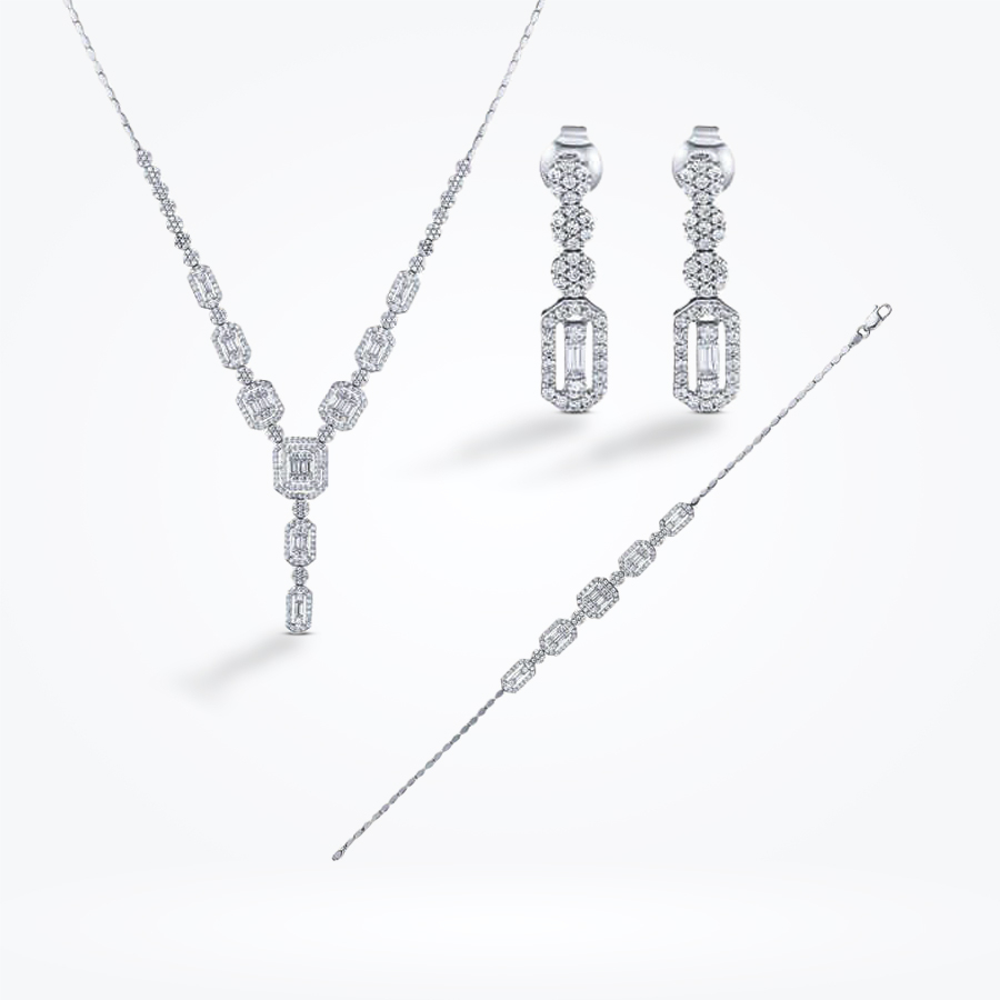Altın Baget Set - Baroni Diamond