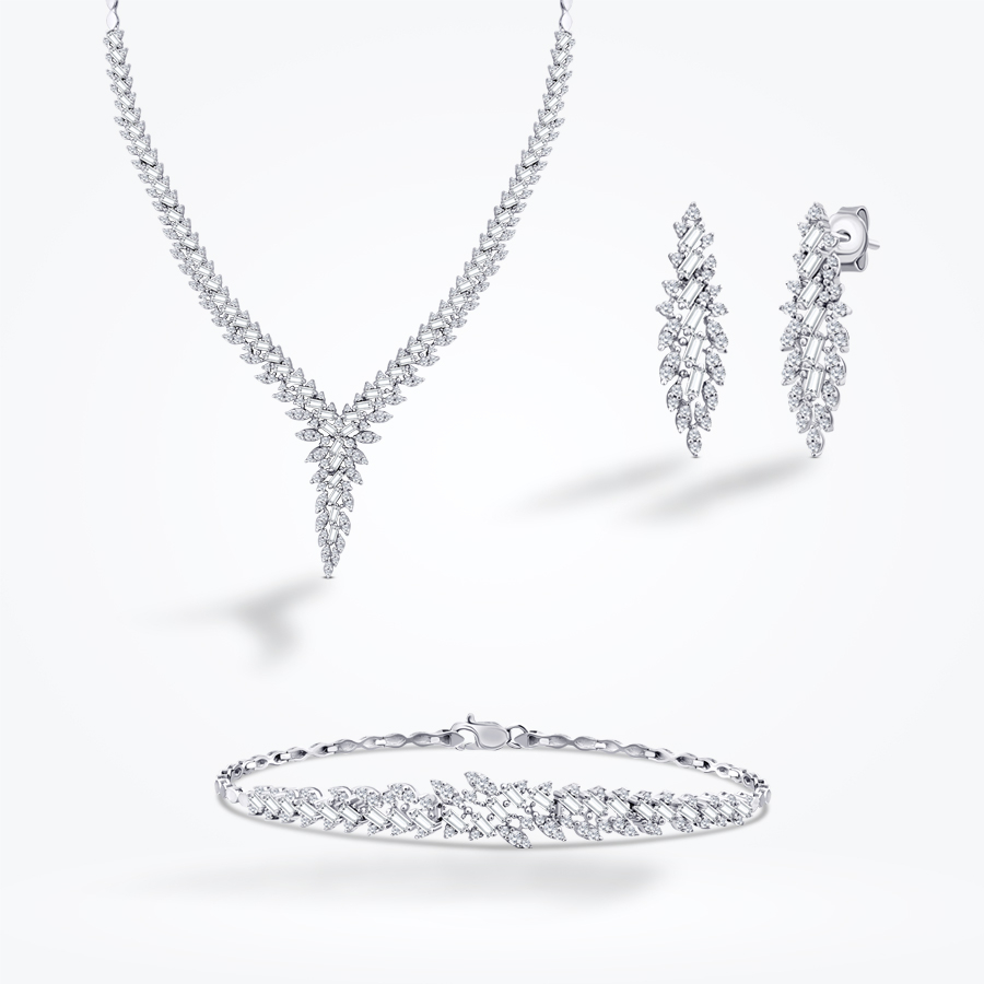 Altın Baget Set - Baroni Diamond