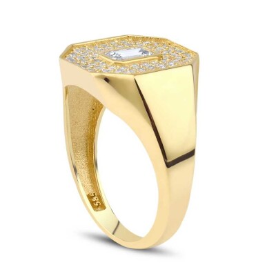 Altın Baget Şövalye Yüzük - Baroni Diamond (1)