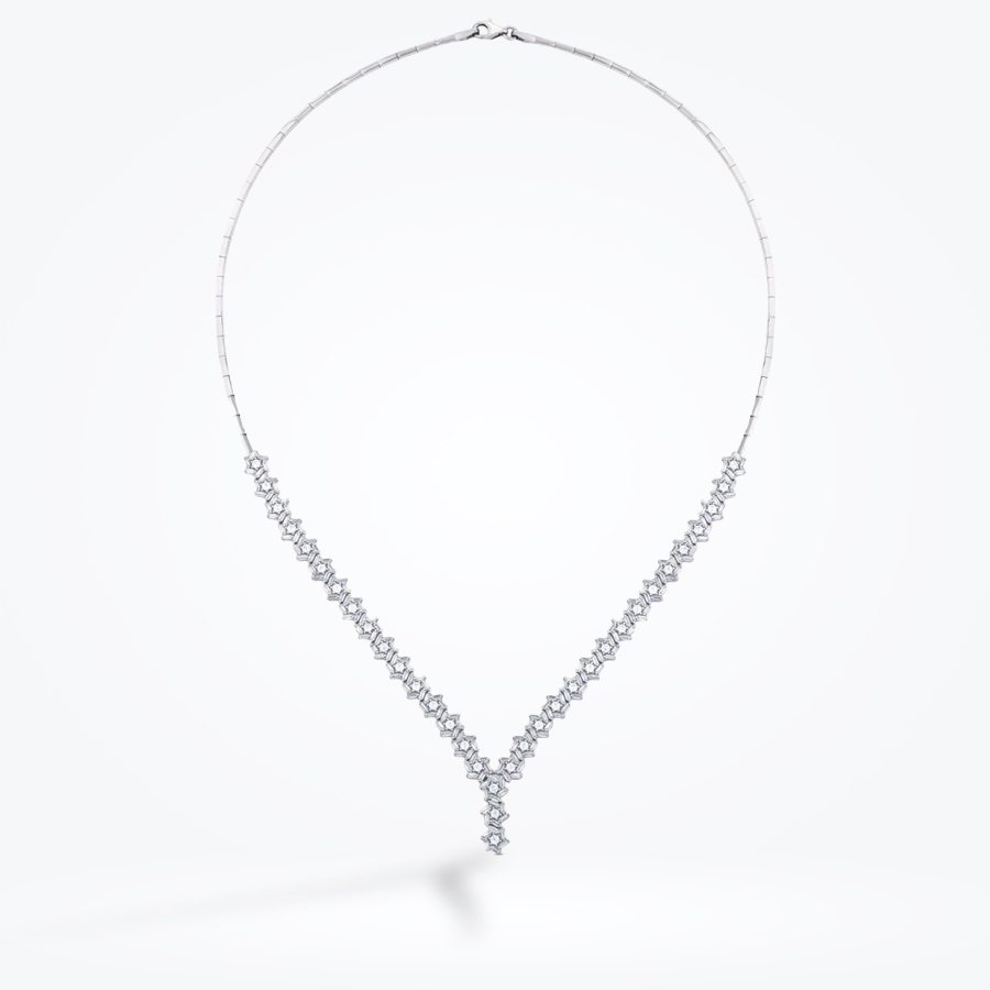 Altın Baget Taşlı Gerdanlık - Baroni Diamond