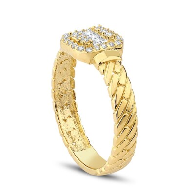 Altın Baget Yüzük - Baroni Diamond (1)