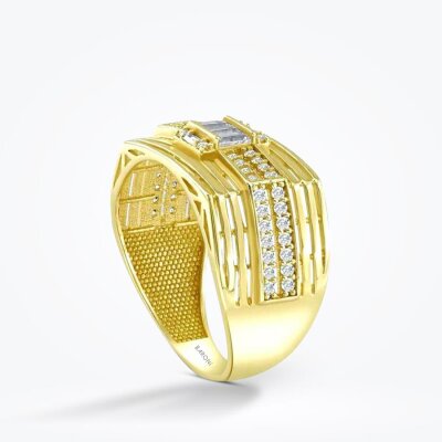 Altın Baget Yüzük - Baroni Diamond (1)