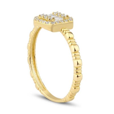 Altın Baget Yüzük - Baroni Diamond (1)