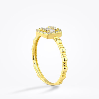 Altın Baget Yüzük - Baroni Diamond (1)