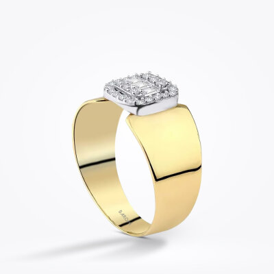 Altın Baget Yüzük - Baroni Diamond (1)