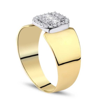 Altın Baget Yüzük - Baroni Diamond (1)