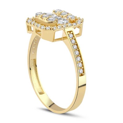 Altın Baget Yüzük - Baroni Diamond (1)