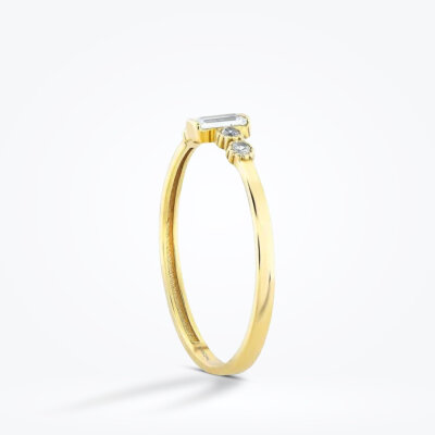 Altın Baget Yüzük - Baroni Diamond (1)