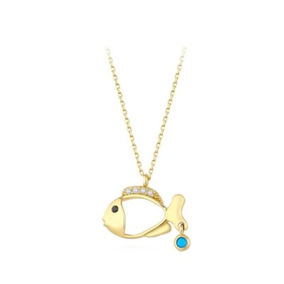 Altın Balık Nazar Kolye - 1