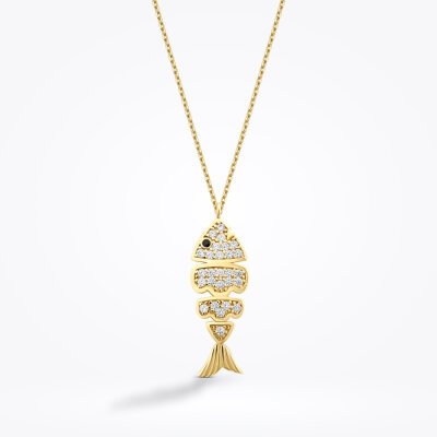 Altın Balık Trend Kolye - 1