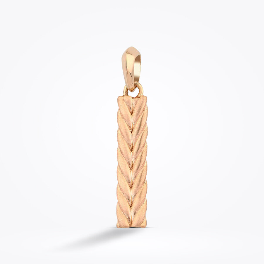 Altın Braid Erkek Kolye Ucu - Baroni Diamond