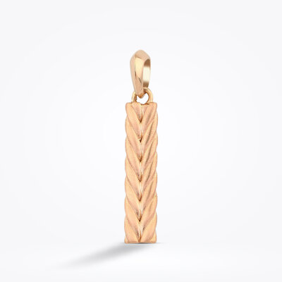 Altın Braid Erkek Kolye Ucu - 1