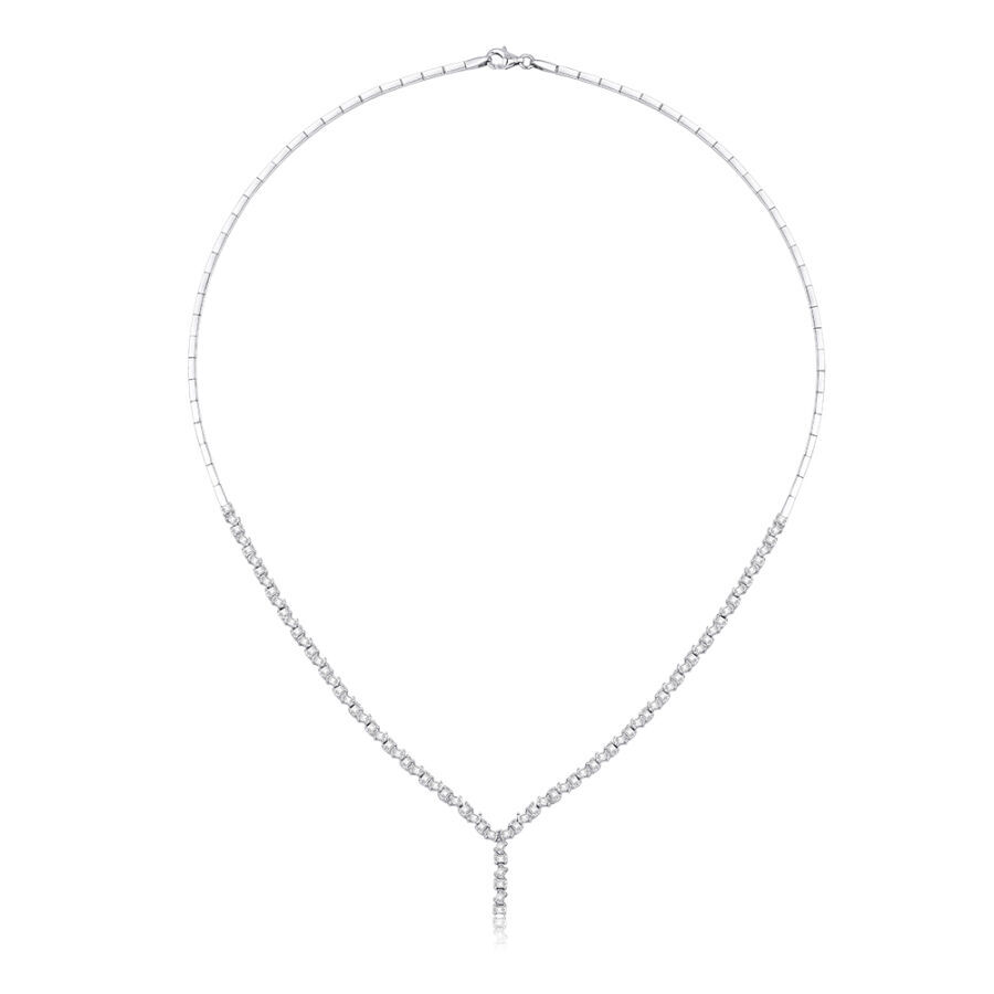 Altın Çapraz Baget Gerdanlık - Baroni Diamond