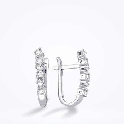 Altın Çapraz Baget Küpe 