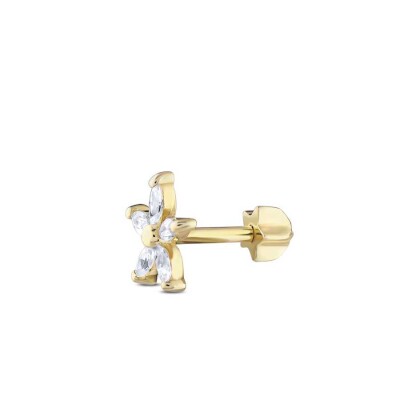 Altın Çiçek Tragus Kıkırdak Küpe - Baroni Diamond (1)