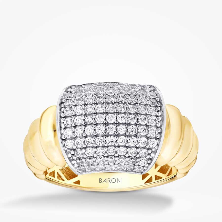 Altın Çok Taşlı Yüzük - Baroni Diamond