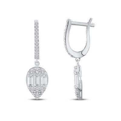 Altın Damla Baget Küpe - Baroni Diamond