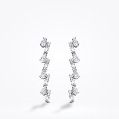 Altın Damla Baget Küpe - Baroni Diamond (1)