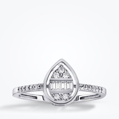 Altın Damla Baget Yüzük - 1