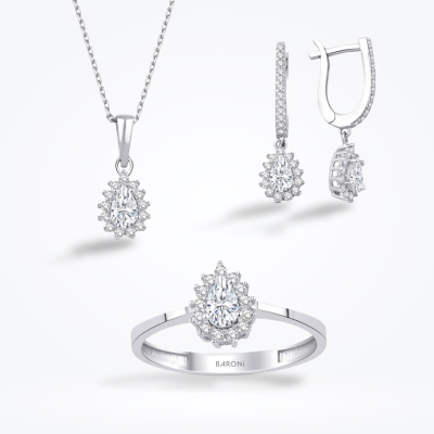 Altın Damla Taşlı Set 