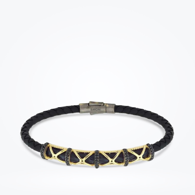 Altın Deri Erkek Bileklik - 1