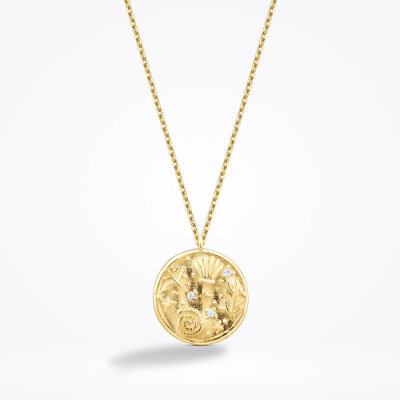 Altın Desenli Kolye - 1