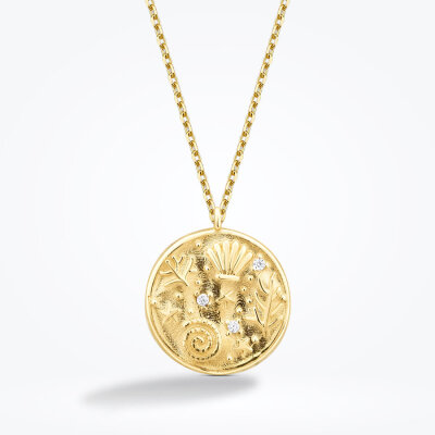 Altın Desenli Kolye - Baroni Diamond (1)